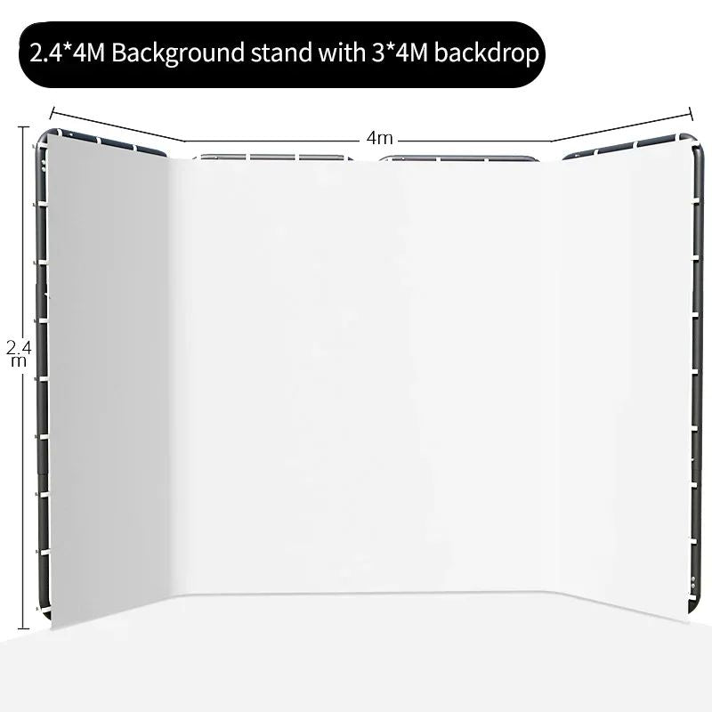 SH 2.4x4M Background Stand Frame With Photography Green Screen Backdrops  Photography Background Support Studio Light Tripod