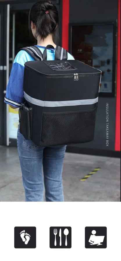 Large Capacity Thermal Bag Waterproof Insulated Picnic Lunch Container Outdoor Travel Camping Delivery Backpack Food Storage Bag