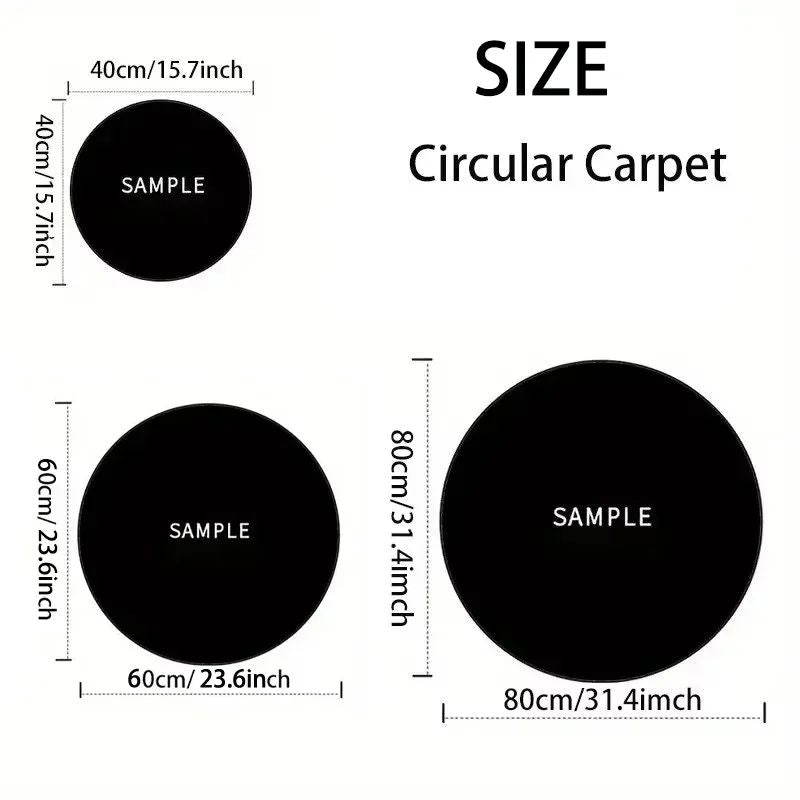 CD Cartoon Round Flannel Carpet Personalized Rugs Mat Living Room Sofa Blanket Sports Room Decoration Bed Round Rug