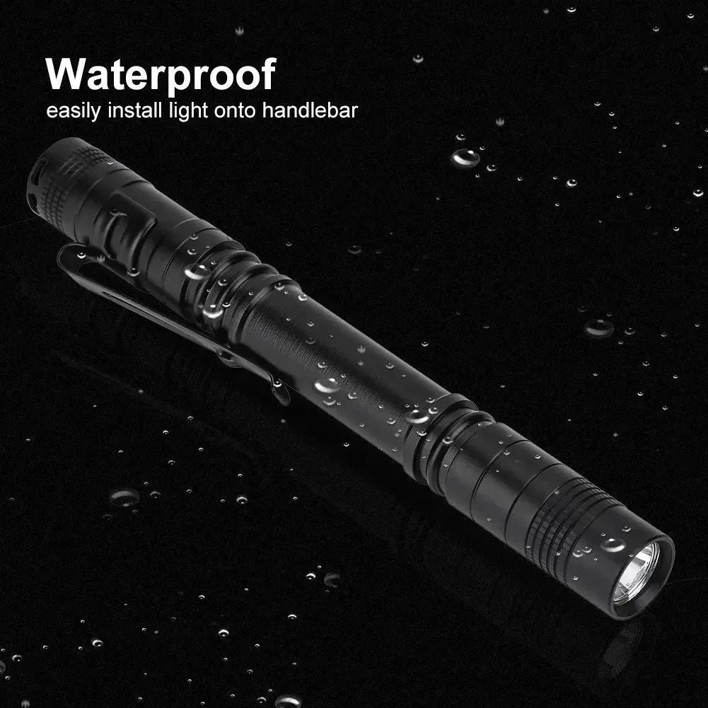 Portable Mini LED Pen Flashlight With Pen Clip Handheld Ultra Pocket Torch Use AAA Battery For Outdoor Camping Emergency Lamp