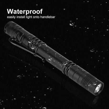 Portable Mini LED Pen Flashlight With Pen Clip Handheld Ultra Pocket Torch Use AAA Battery For Outdoor Camping Emergency Lamp