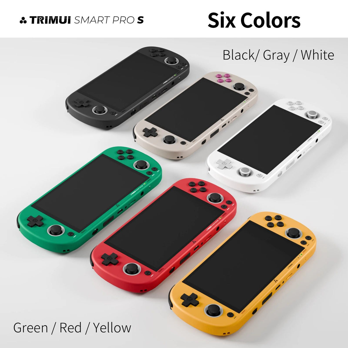 Trimui Smart Pro S Handheld Game Console 4.96'' IPS Screen Linux System Joystick RGB Lighting Retro Video Game Smartpros Gifts