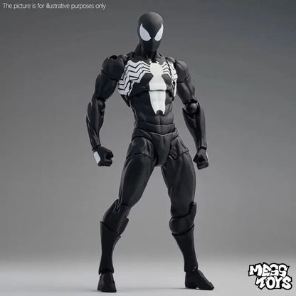 2025 de Alta Qualidade Terno Preto Vizinho Symbiote Homem-Aranha Preto Venom Battle Suit Articulado Boneco Messtoy Modelo Presente