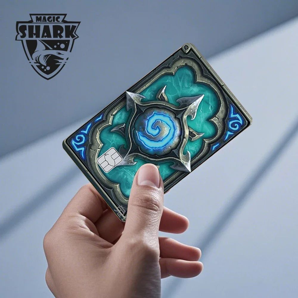 Magic Shark Sugar Daddy Meme Poke Money Funny Sticker Cover Skin Protective for Small Large Chip Credit Debit Card