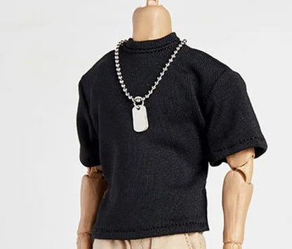 1/12 Scale Male Casual Zippered Hoodie Vest Pants Clothes Set Loose Short Sleeves T-Shirt Shorts Fit 6" Action Figures Body Doll