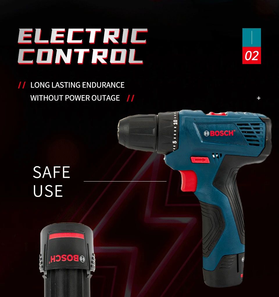 Furadeira/Parafusadeira Bosch Profissional GSR120-LI 12V Sem Fio Multifunções para Casa e Bricolagem Ferramentas Elétricas