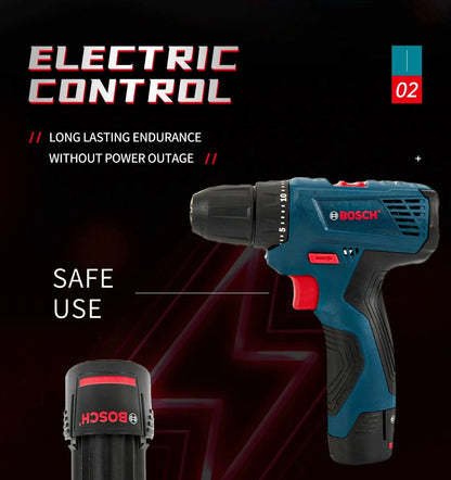 Furadeira/Parafusadeira Bosch Profissional GSR120-LI 12V Sem Fio Multifunções para Casa e Bricolagem Ferramentas Elétricas