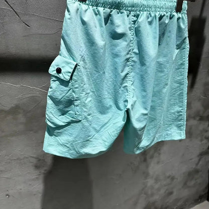 New CP Summer Youth Casual Sports Loose Beach Pants Nylon Shorts Quick drying 5-point Pants Trendy Brand Men's Fashion