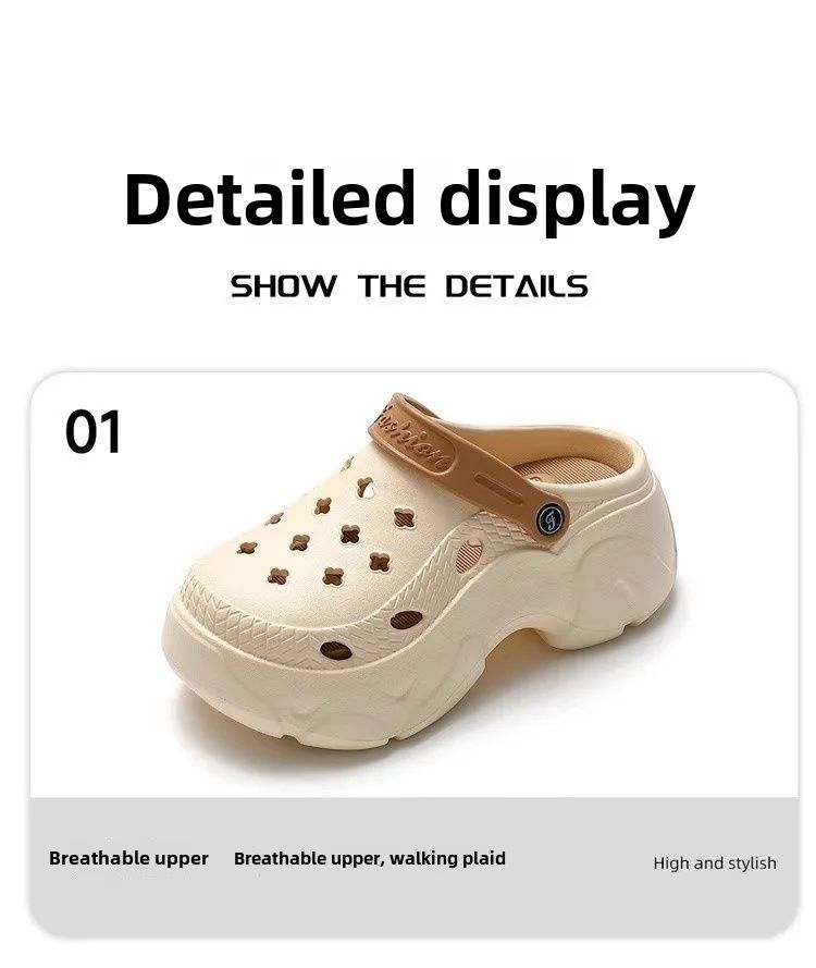 Chunky Platform Clogs Sandals Women 2025 Summer Soft Thick Bottom Beach Garden Shoes Woman Slide Non Slip Eva Wedge Slippers