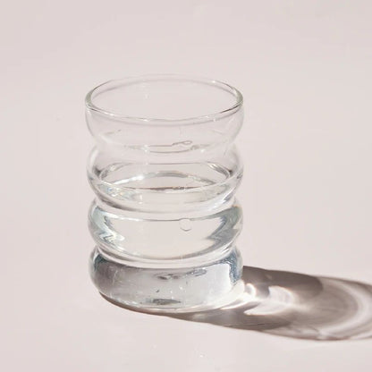Copo de vidro criativo resistente ao calor, caneca para bebidas, chá, suco, leite, café, copos de água para casa, caneca ondulada 250ml