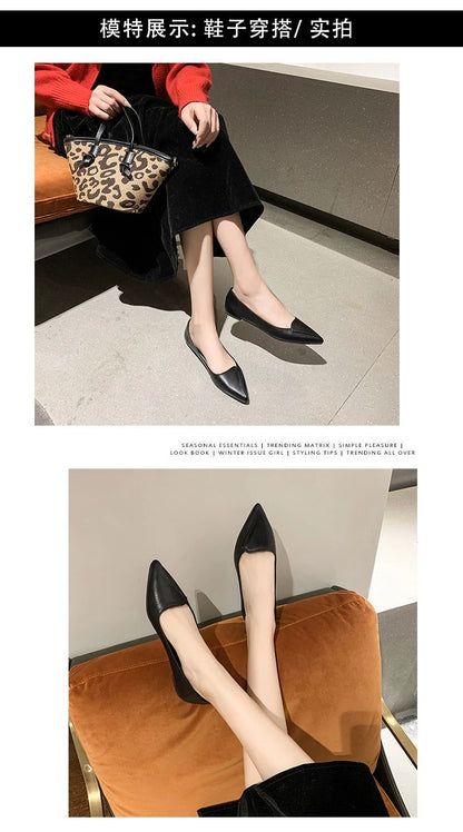 Women Fashion Pointed Toe Slip on Shoes Summer Woman Loafers Comfortable Ladies Yellow Boat Shoes Autumn Flats Zapatos Mujer