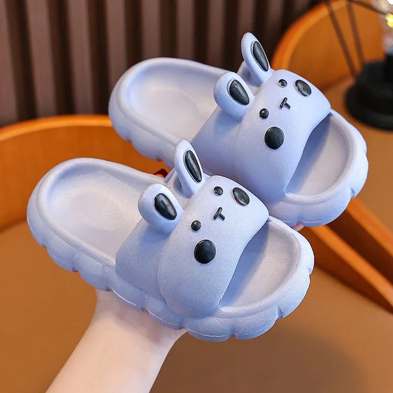Children's Slippers Kids Summer Girls Cartoon Bunny Non-Slip Soft Soles For Children Indoor Home Boys Toddler Baby Sandals