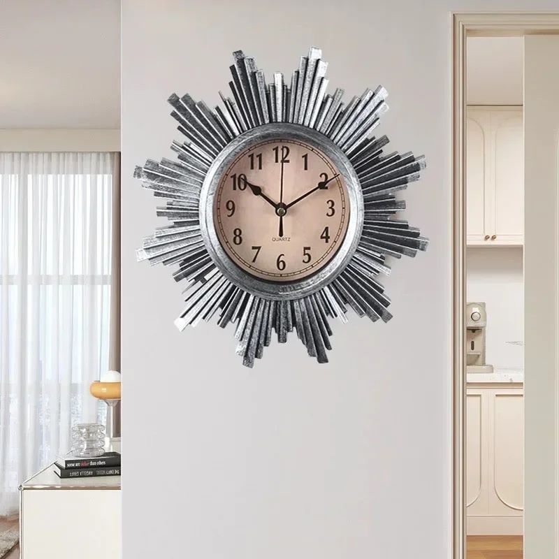 Retro home wall decoration clock font clear wall clock travel time accurate border three-dimensional hanging quartz clock