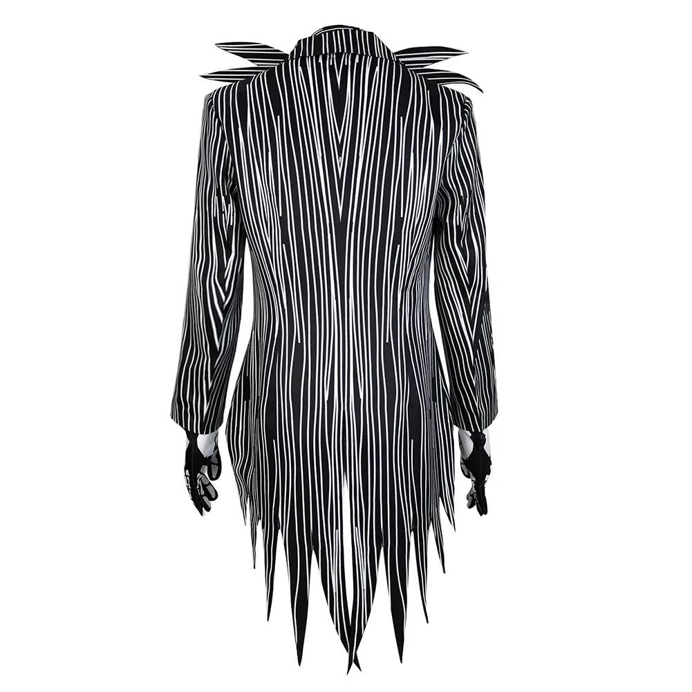 Jack Cosplay Skellington Cosplay Costume for Adult Men Fantasia Jacket Pants Outfit Man Halloween Carnival Party Disguise Suit