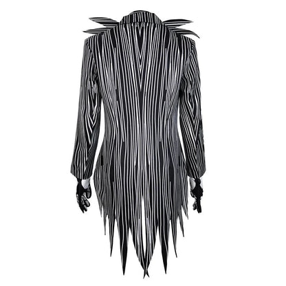 Jack Cosplay Skellington Cosplay Costume for Adult Men Fantasia Jacket Pants Outfit Man Halloween Carnival Party Disguise Suit