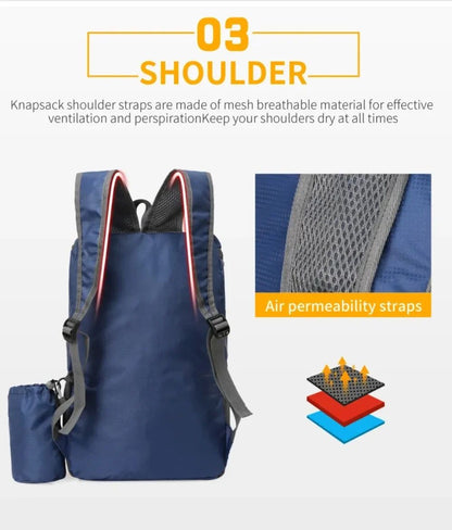 20L Day Pack Portable Foldable Backpack Folding Mountaineering Bag Ultralight Outdoor Cycling Rucksack Travel Hiking Knapsack