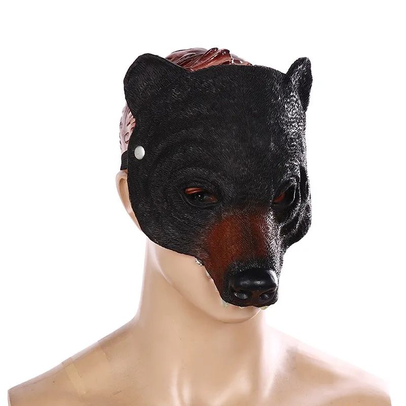PU Foam 3D Realistic Animal Cow Head Mask Carnival Easter Party Performance Prop Half Face  Halloween Mask Cosplay Mask