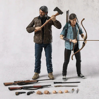 NECA The Last of Us 2: Pacote Duplo de Bonecos de Ação Ultimate Joel e Ellie para Coleção - Presente Brinquedo