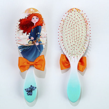 Pentes com almofada de ar tema Princesa Disney Pequena Sereia Ariel Princesa Elsa Anna Pente de massagem capilar fofo para crianças Presentes para meninas