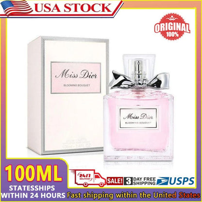 Perfume Feminino 100ml Longa Duração Frangrância Leve Marca Fresca Encontro Romântico Charme Confiante Spray Corporal Aroma Rosas