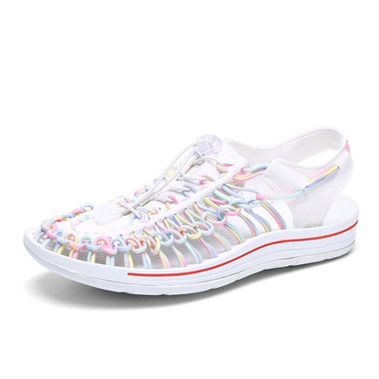 2024 New Arrival Summer Men's Shoes Breathable Beach Loafers Hand Woven Roman Sandals High Quality Men's Comfortable Flats