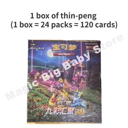 Cartas Pokémon Originais Jogo de Troca PTCG Reunião de Nove Cores Peng&Yuan Espada&Escudo Chinês 6.0 Ibrahimovic Presente Infantil