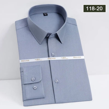 Men's white shirt long sleeved wedding business non ironing formal wear professional workwear casual wrinkle resistant shirt