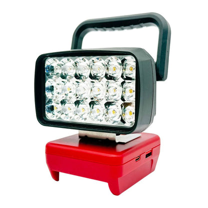 Para Makita Para Milwaukee Para Dewalt Para M18 Para Bosch Bateria de Lítio Estojo Banco de Potência USB Lanternas Holofote Luzes de Trabalho Lâmpada