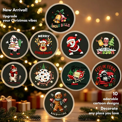 Christmas Projector LED Night Light Lifelike 4/6/10 Patterns Santa Claus Christmas Tree Ceiling Wall Decor Education Toy Gift