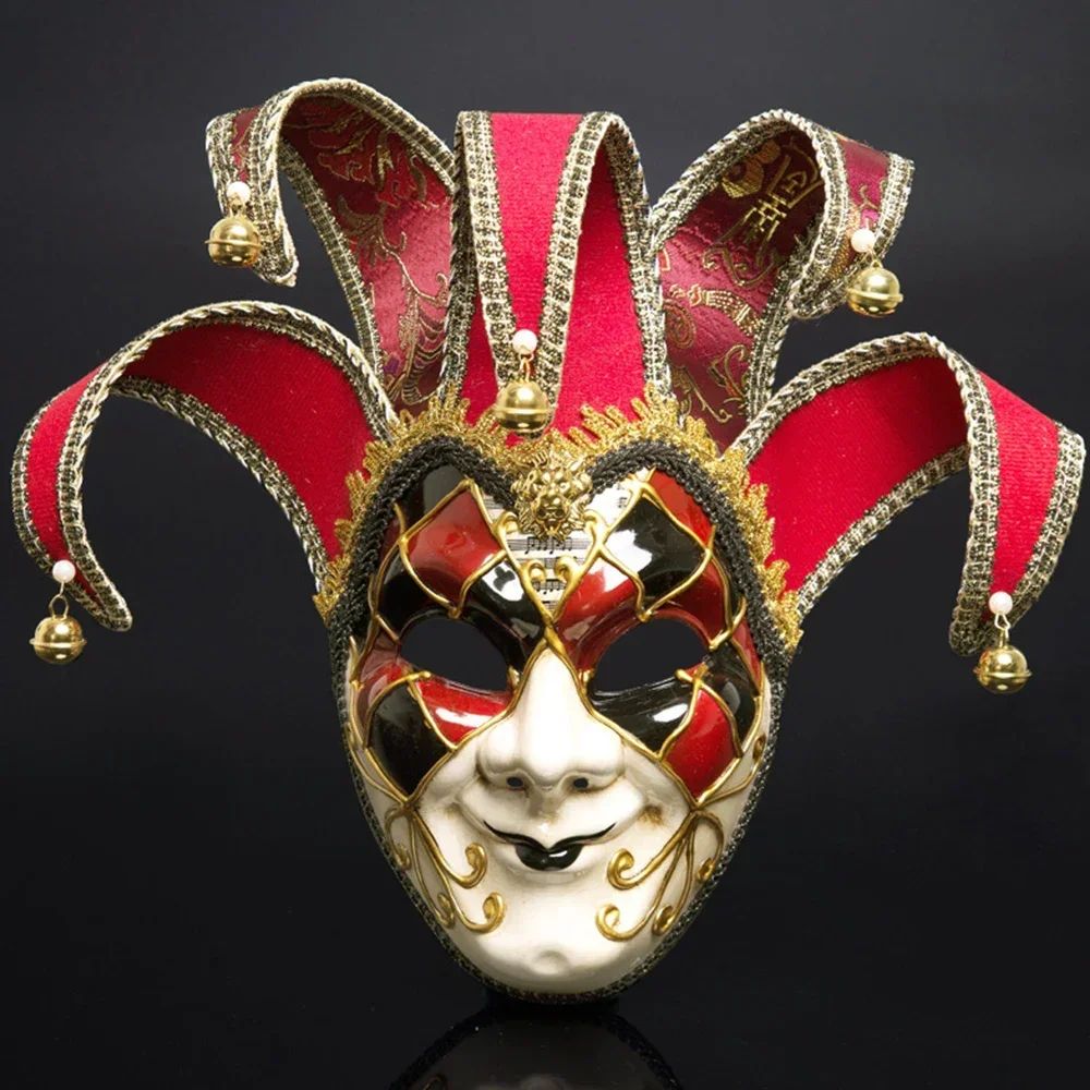 Venetian Comedy Mask Exquisite Decoration Jester Masks