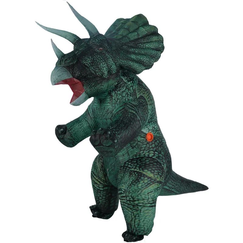 Inflatable Dinosaur Costume Blow Up Triceratops Costumes for Adults Fancy Dinosaur Party Halloween Cosplay Costume