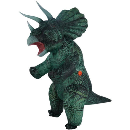 Inflatable Dinosaur Costume Blow Up Triceratops Costumes for Adults Fancy Dinosaur Party Halloween Cosplay Costume