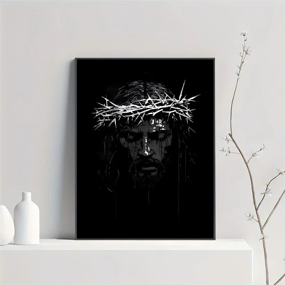 Son of God Jesus Cross Holy Light Wall Art, HD Canvas Print Poster, Suitable for Home, Living Room, Room Decoration Painting