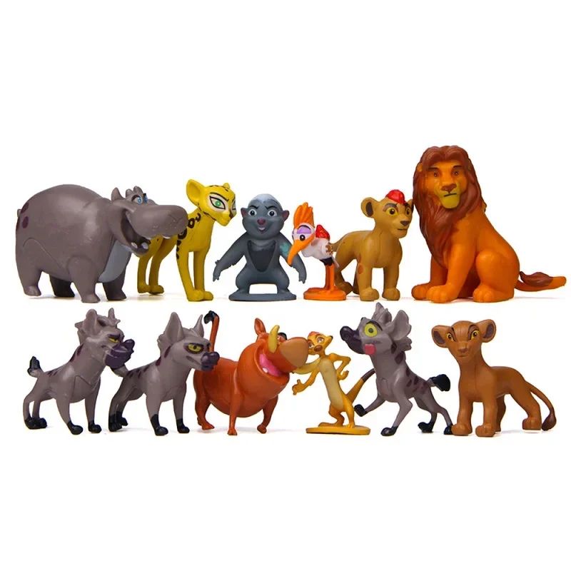 12 Peças/Conjunto Anime Desenho Animado A Guarda do Leão Rei Kion Simba PVC Figuras de Ação de Alta Qualidade Bunga Beshte Fuli Ono Bonecos de Brinquedo