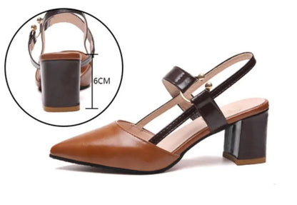 Women's Shoes Trend 2024 Shoe Genuine Leather Medium Heel Block Heels Mirror Luxury Designer Chunky Sandals Ladies Sexy Sandal