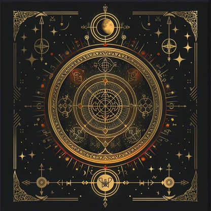 Suede Velvet Tarot Tablecloth Rune Divination Altar Tarot Patch Table Cover For Magicians Daily Board Games Card Pad