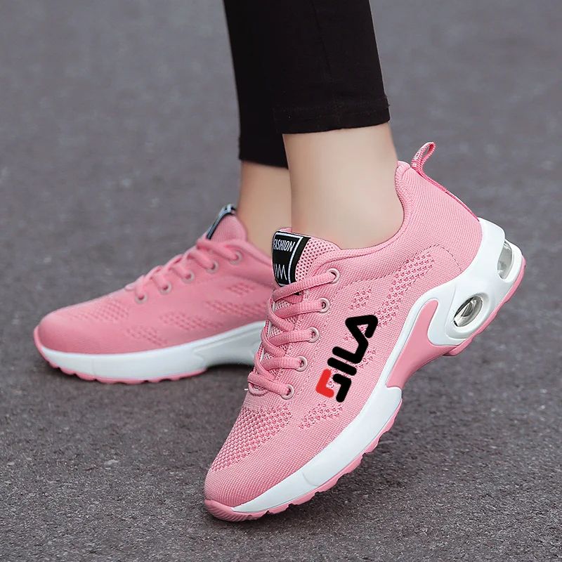 New Running Shoes Ladies Breathable Sneakers Summer Light Mesh Air Cushion Women's Sports Shoes Outdoor Lace Up Training Shoes