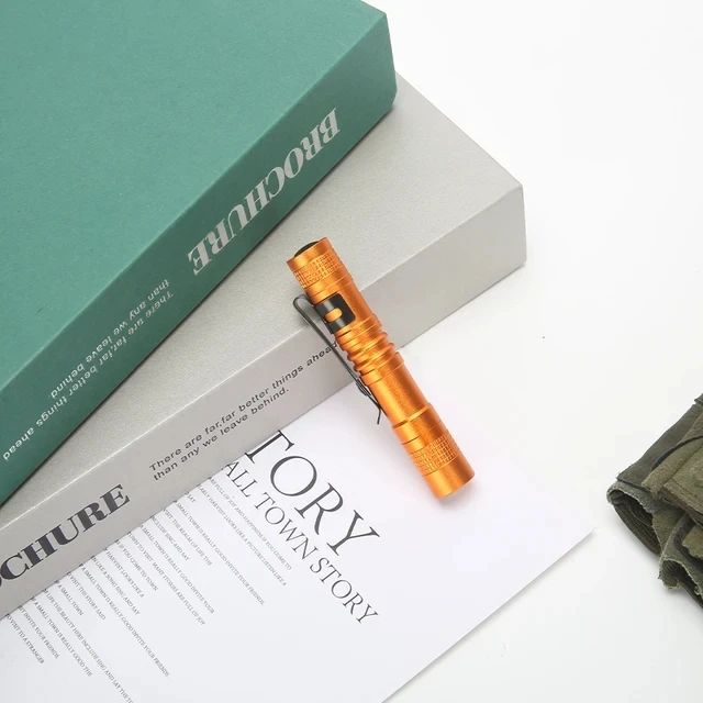Portable Mini LED Pen Flashlight With Pen Clip Handheld Ultra Pocket Torch Use AAA Battery For Outdoor Camping Emergency Lamp