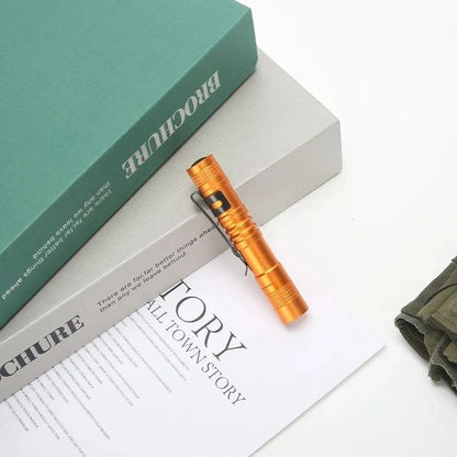 Portable Mini LED Pen Flashlight With Pen Clip Handheld Ultra Pocket Torch Use AAA Battery For Outdoor Camping Emergency Lamp