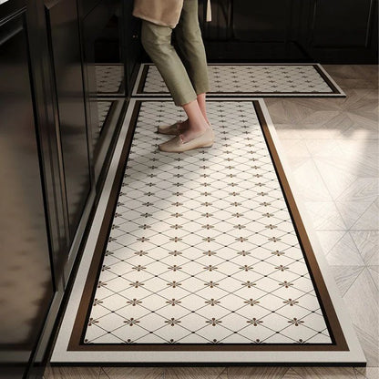 VIKAMA Diatomite Kitchen Floor Rug Anti-Slip Oil-Proof Water-Absorbing, Dirt-Resistant And Waterproof Door Mat For Home Decor