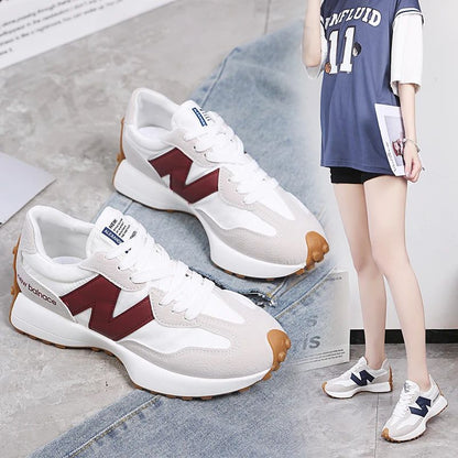 Tênis Feminino Casual Moda Respirável Caminhada Chato Tênis Feminino 2025 Academia Vulcanizado Branco Calçado Feminino
