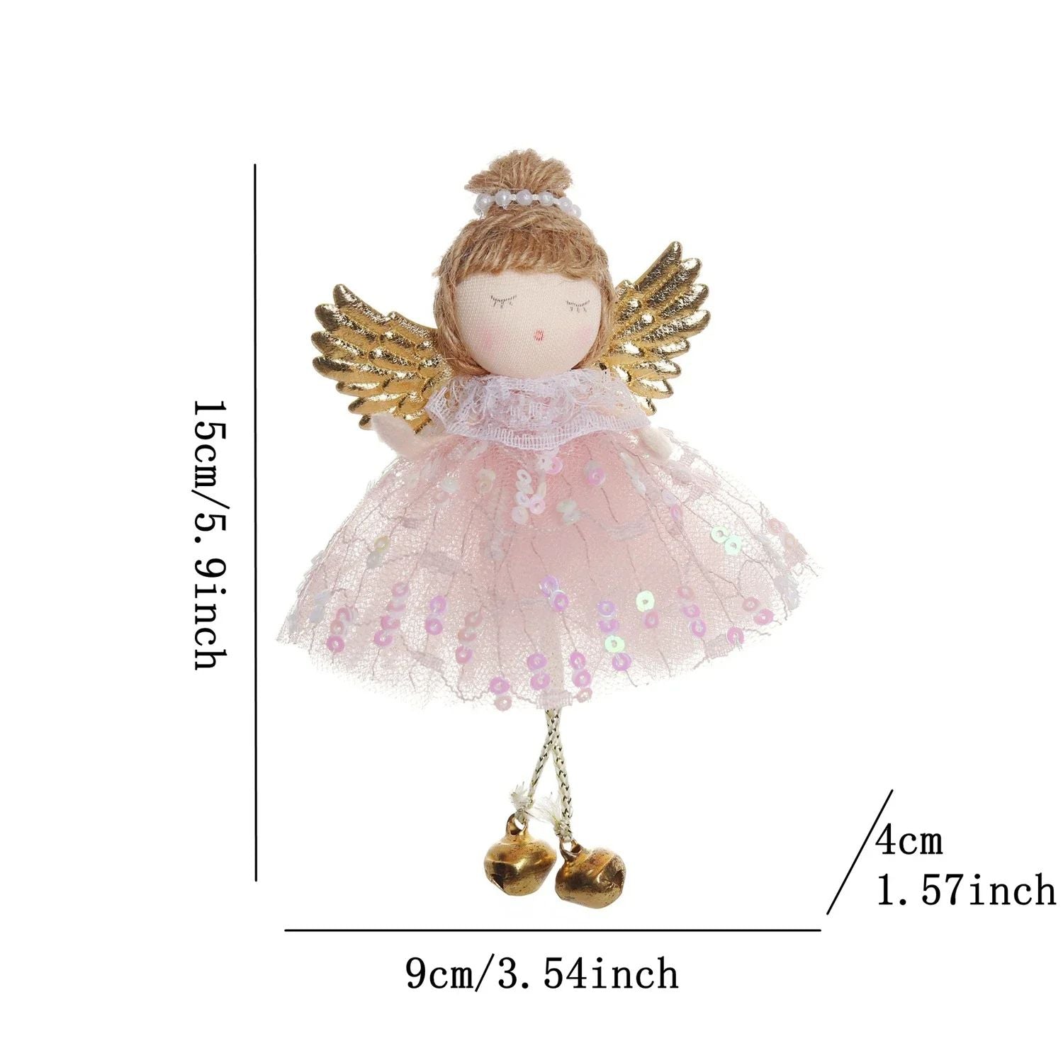 Christmas plush antlers angel girl pendant Christmas tree pendant creative doll pendant gift