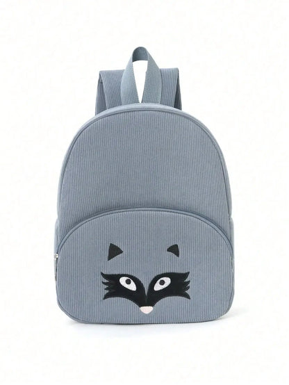 Cute Cartoon Bear Embroidered Corduroy Children's Backpack Suitable for Boys and Girls Kindergarten Elementary School Gifts