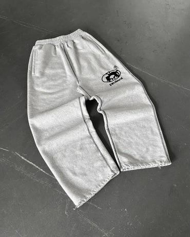2025 Korea's new simple striped loose casual pants, loose and stylish Y2K style oversized pants mid-tight pants pants hot sale