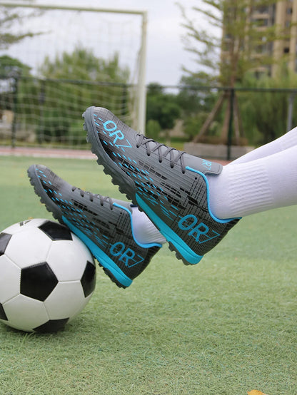 TF/FG Football Field Boots Original Men Women Studded Football Shoes Turf Match Ultralight Soccer Shoes Cleats Unisex Resistant