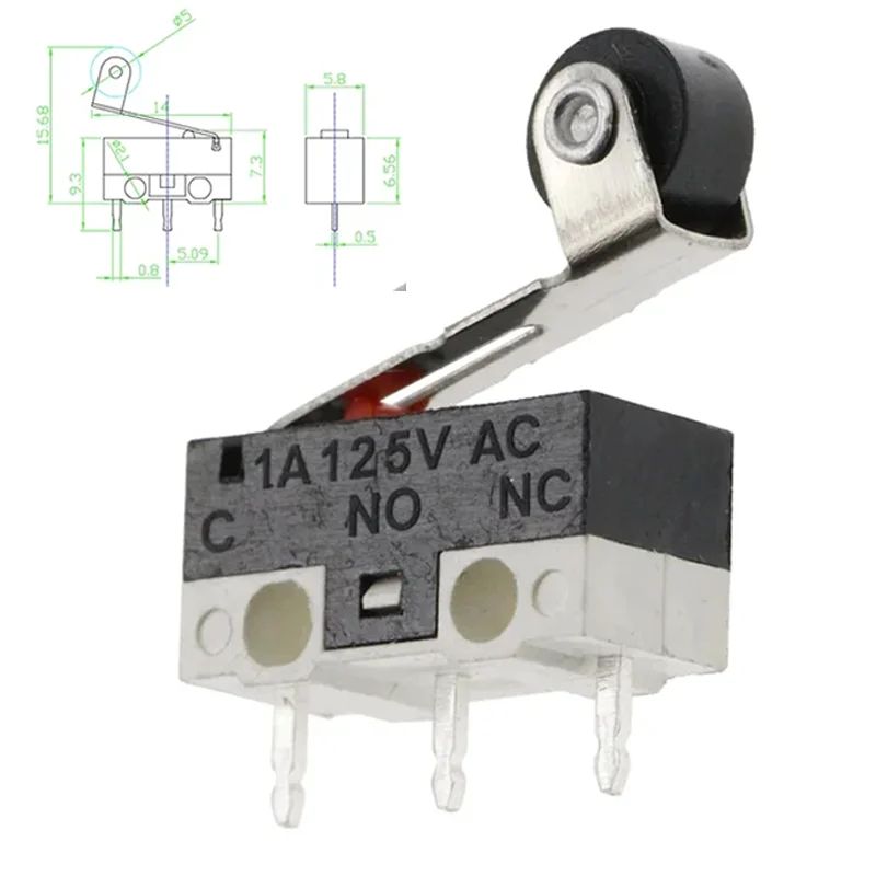 20Pcs 3 Pins Limit Switch SPDT Mouse Button Tact Switch 1A 125V Micro Switch for 3D Printer Parts Mouse Roller