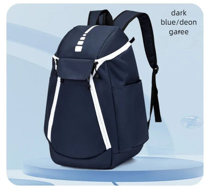 Mochila de basquete de grande capacidade com logotipo personalizado, bolsa de treinamento multifuncional para atividades ao ar livre com número impresso, bolsa esportiva de basquete e futebol