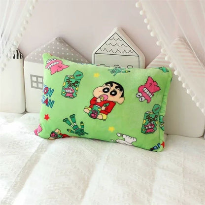 Cartoon Crayon Shinchan Flannel Blanket Single Size Sleeping Blanket Comfort Japanese Style Blanket Bedroom Bedspread Girl Kids
