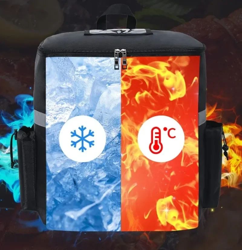 Large Capacity Thermal Bag Waterproof Insulated Picnic Lunch Container Outdoor Travel Camping Delivery Backpack Food Storage Bag