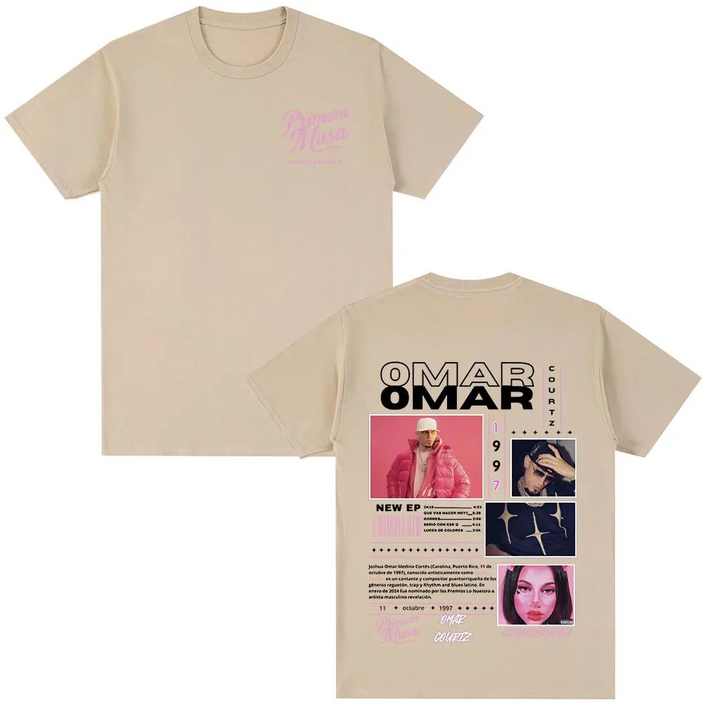 Omar Courtz Primera Musa Album Tour Merch T Shirt Men Women Clothing Hip Hop Fashion T-shirt Casual Short Sleeve T-shirts